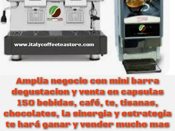 Tienda, comercio, negocio, empresa, amplia tu negocio con café/te/tisanas,/chocolates/zumos todo en capsulas, en solo 4 m2 con distribucion zonal opcional, gana el doble y vende mas con sinergias. Italy Coffee Tea