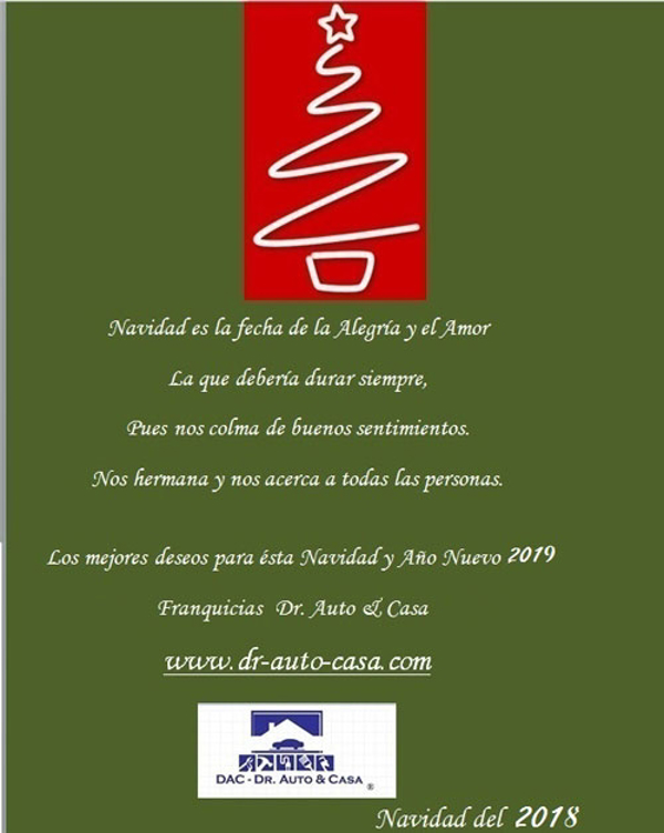 La franquicia Dr Auto & Casa le desea Feliz Navidad